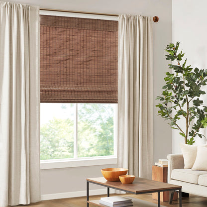 Madison Park Bamboo Light Filtering Roman Shade 64"L