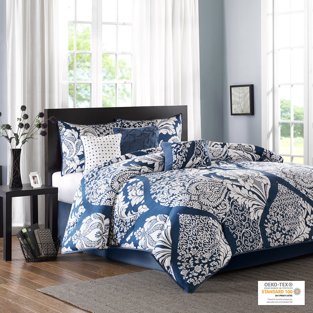 Madison Park 7 Piece Cotton Printed Comforter Set