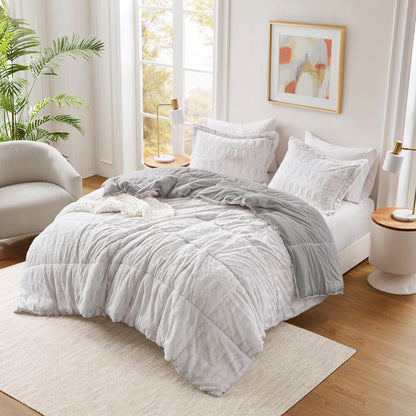 Madison Park Back Print Long Fur Comforter Mini Set