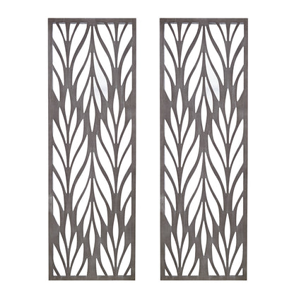 Madison Park Grey Laser Cut Wood 2-piece Panel Wall Decor Set