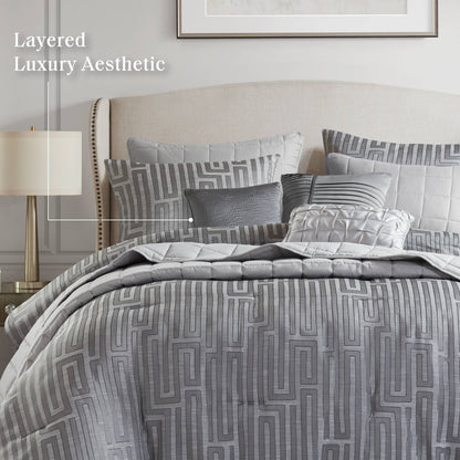 Madison Park 10 Piece Luxury Jacquard Comforter Set