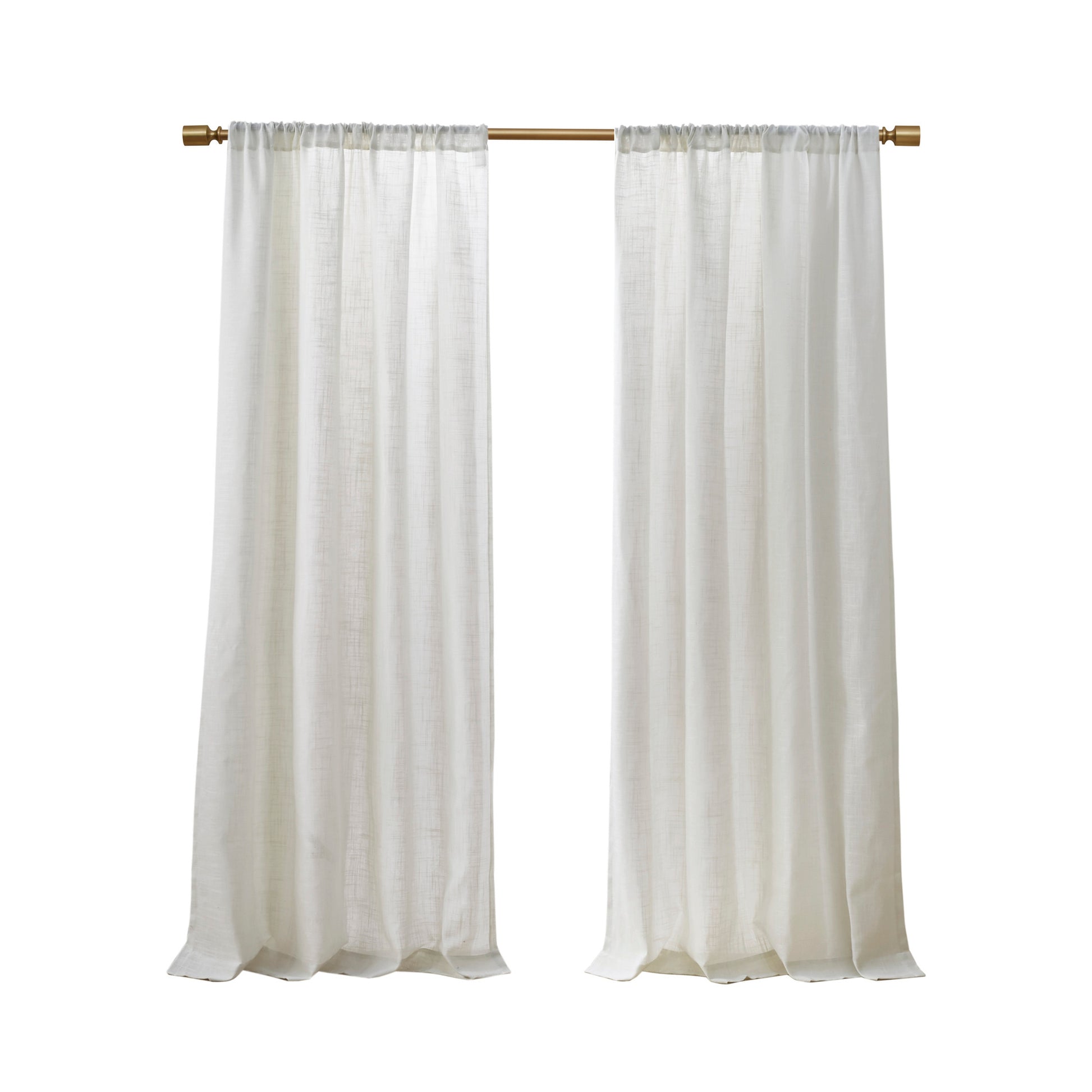 Madison Park Linen Blend Light Filtering Curtain Panel Pair