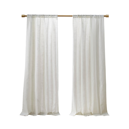 Madison Park Linen Blend Light Filtering Curtain Panel Pair