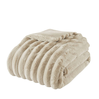 Madison Park Ultrasoft Faux Fur Ribbed Comforter Set
