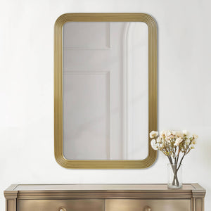 Aurelia Rounded Rectangle Fluted Wall Mirror
