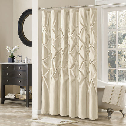 Madison Park Tufted Semi-Sheer Shower Curtain