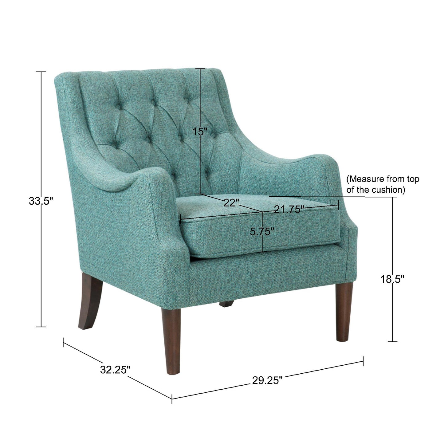 Madison Park Button Tufted Accent Chair