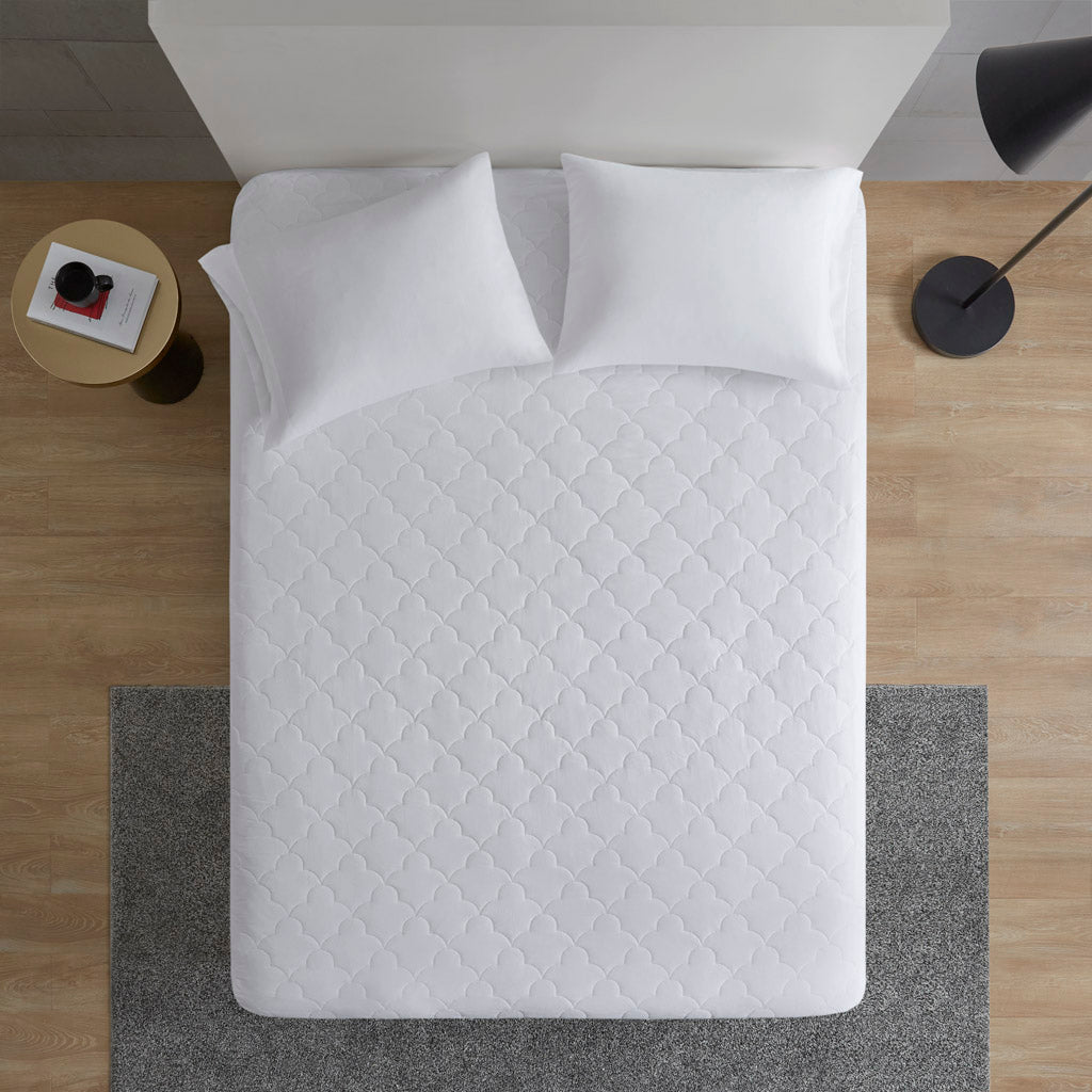 All Natural Cotton Percale Quilted Mattress Pad