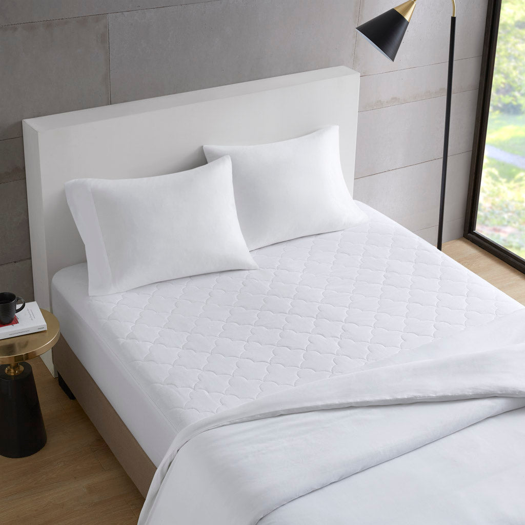 All Natural Cotton Percale Quilted Mattress Pad