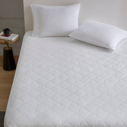 All Natural Cotton Percale Quilted Mattress Pad