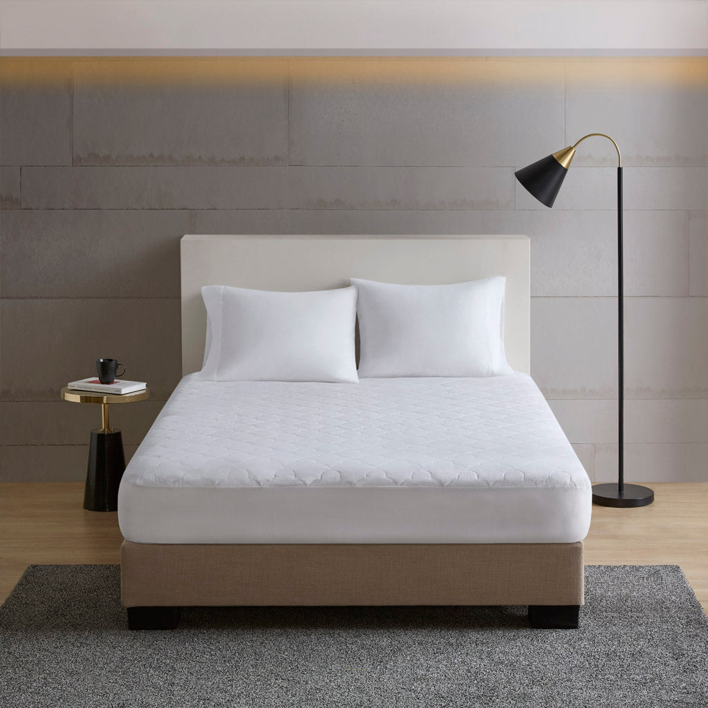 All Natural Cotton Percale Quilted Mattress Pad