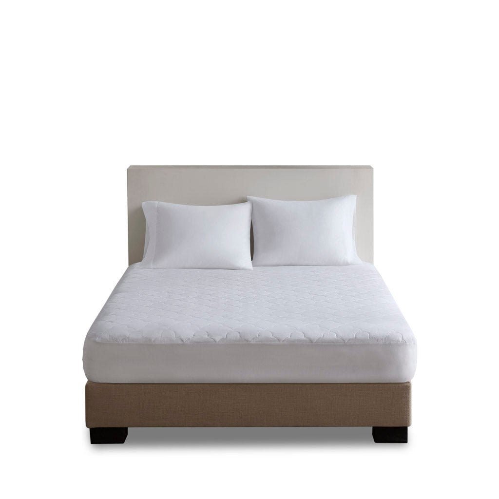 All Natural Cotton Percale Quilted Mattress Pad