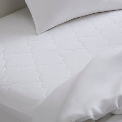 All Natural Cotton Percale Quilted Mattress Pad