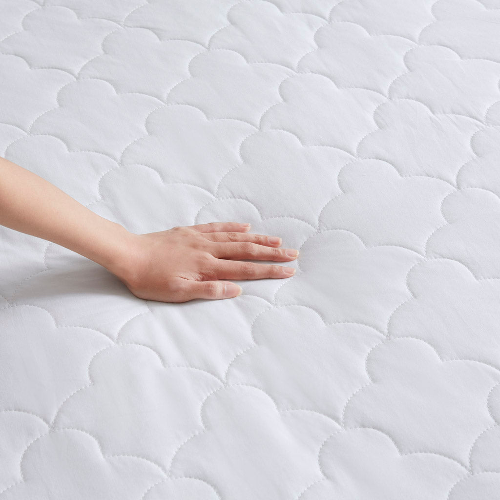 All Natural Cotton Percale Quilted Mattress Pad