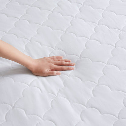 All Natural Cotton Percale Quilted Mattress Pad