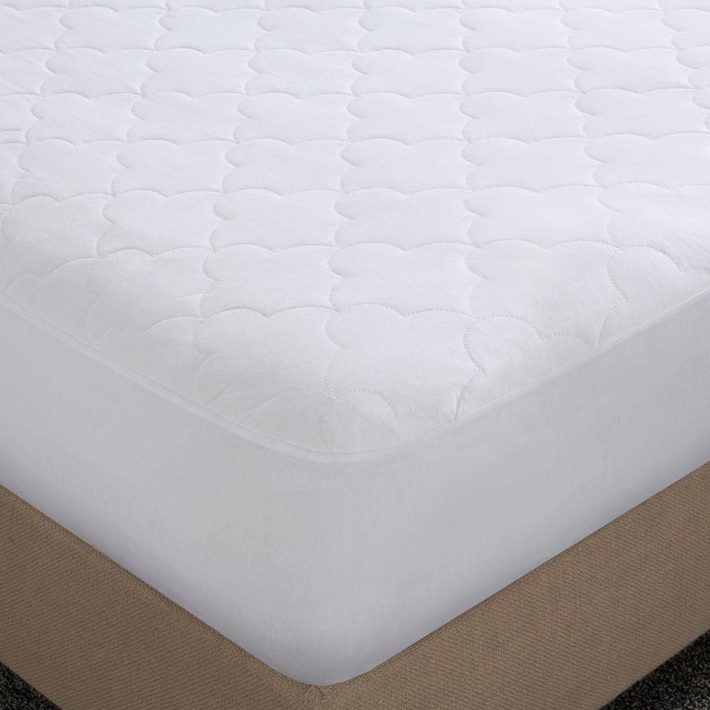 All Natural Cotton Percale Quilted Mattress Pad