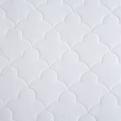 All Natural Cotton Percale Quilted Mattress Pad