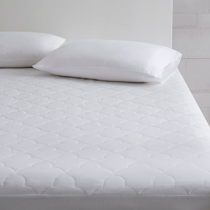 All Natural Cotton Percale Quilted Mattress Pad