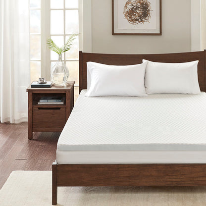 2" Gel Memory Foam with Cooling Cover All Season Reversible Hypoallergenic Cooling Mattress Topper