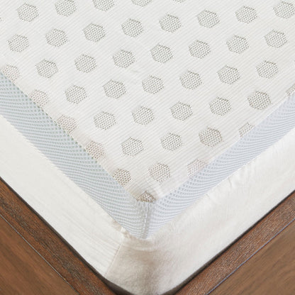 2" Gel Memory Foam with Cooling Cover All Season Reversible Hypoallergenic Cooling Mattress Topper