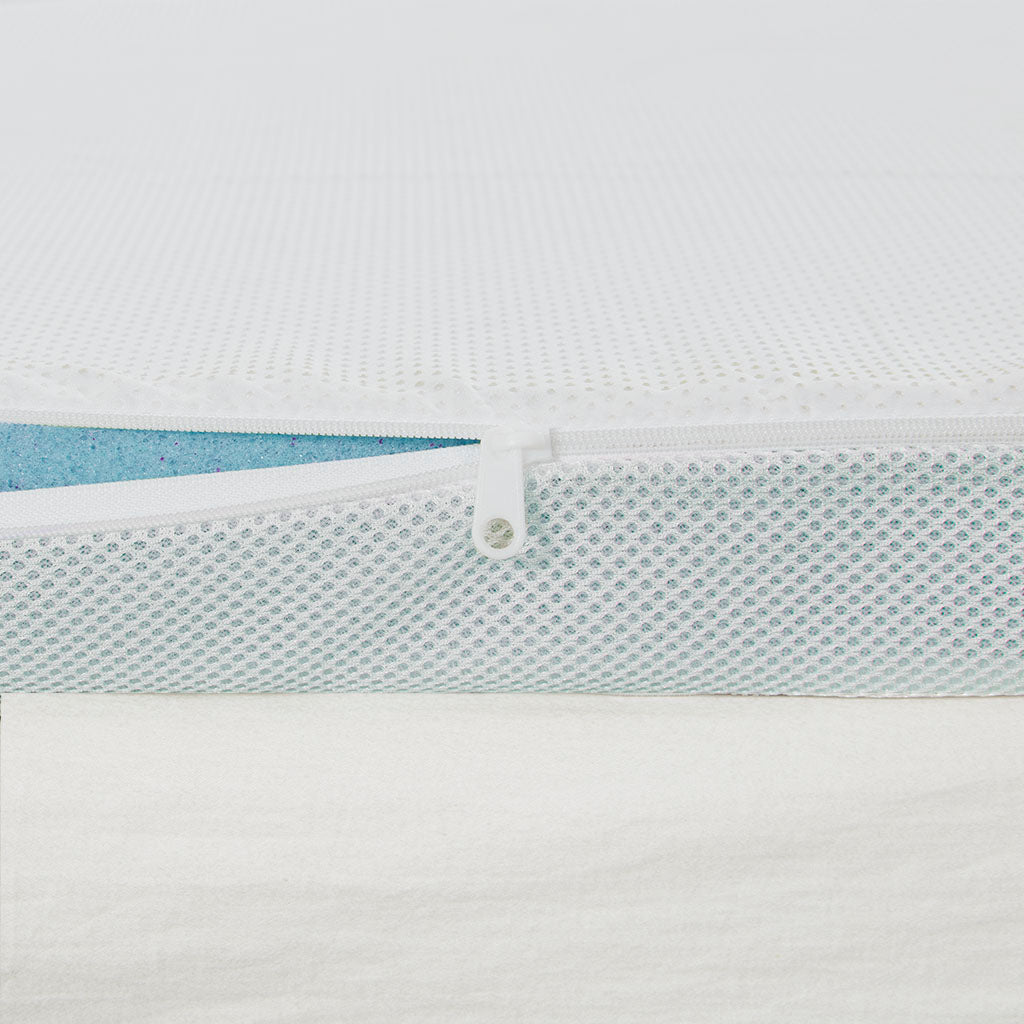 2" Gel Memory Foam with Cooling Cover All Season Reversible Hypoallergenic Cooling Mattress Topper