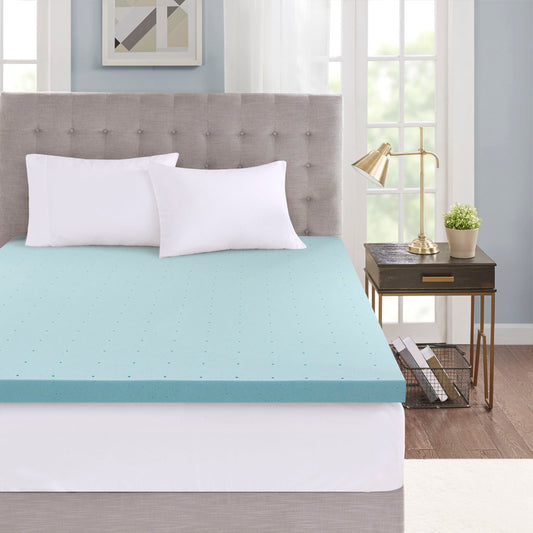 3" Gel Memory Foam with Cooling Cover Hypoallergenic Antimicrobial Cooling Gel Memory Foam Mattress Topper with Removable Cooling Cover