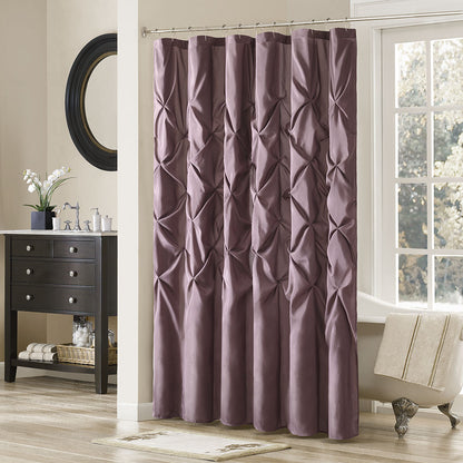 Madison Park Tufted Semi-Sheer Shower Curtain