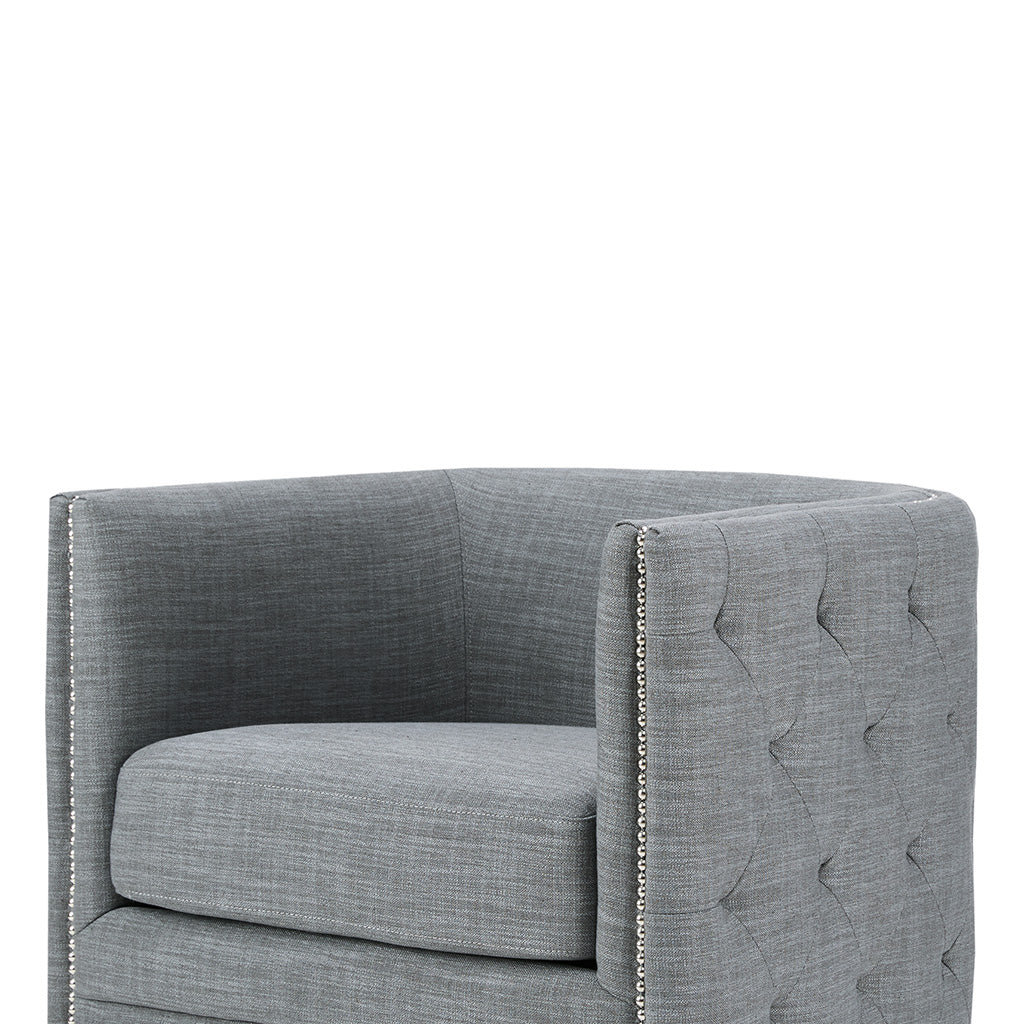 Madison Park Tufted Barrel Swivel Chair