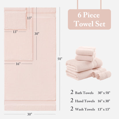 Madison Park Signature Cotton 6 Piece Bath Towel Set