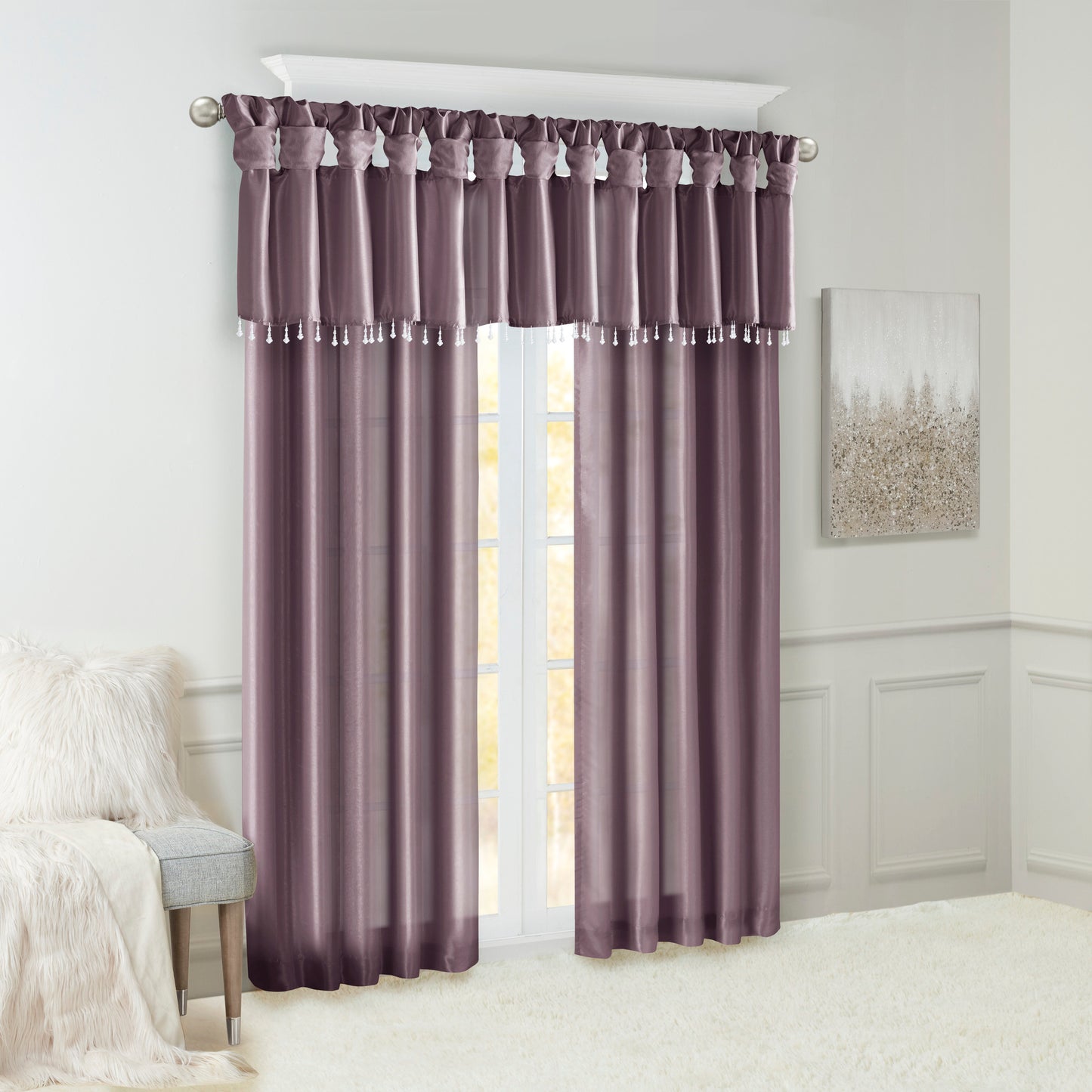 Madison Park Twist Tab Lined Window Curtain Panel