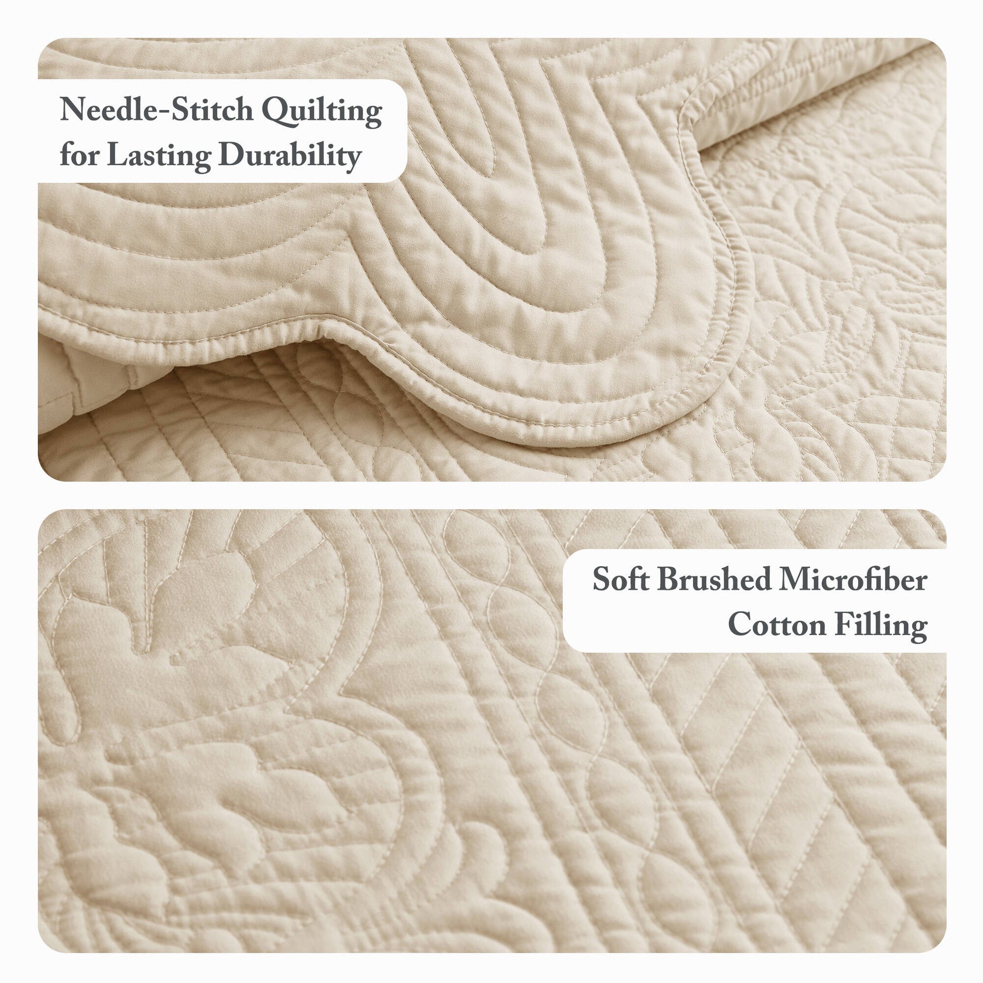 Madison Park 3 Piece Reversible Scalloped Edge Quilt Set