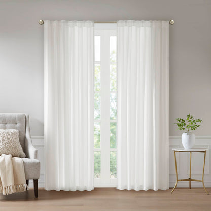 Madison Park Rod Pocket with Back Tab Privacy Curtain Pair