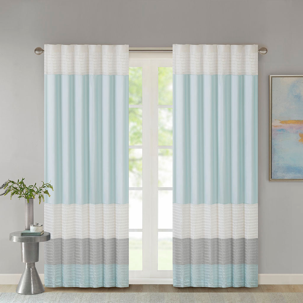 Madison Park Polyoni Pintuck Curtain Panel