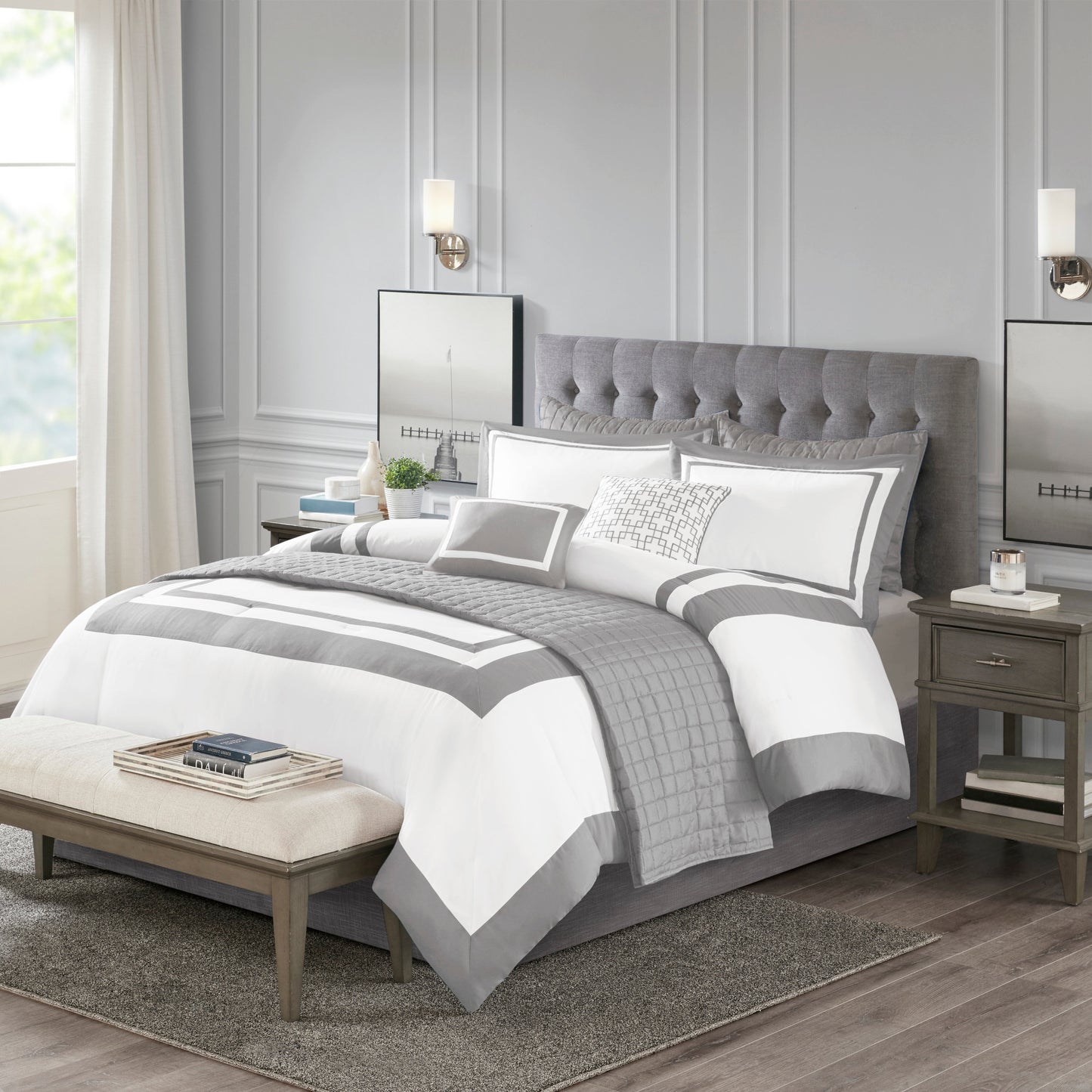 Madison Park 8 Piece Comforter and Quilt Set Collection