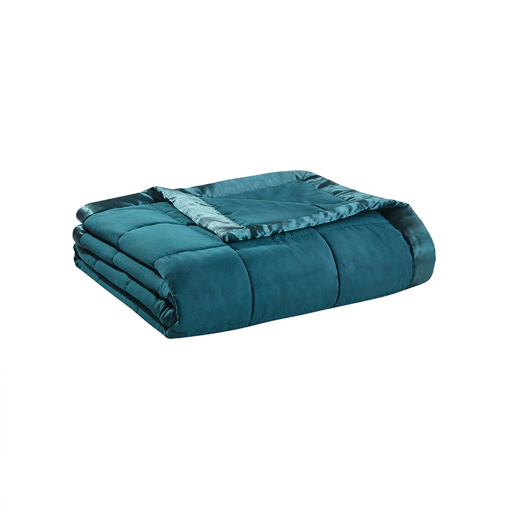 Madison Park Lightweight Down Alternative Blanket with Satin Trim