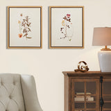 French Herbarium 2-piece Framed Canvas Wall Art Set