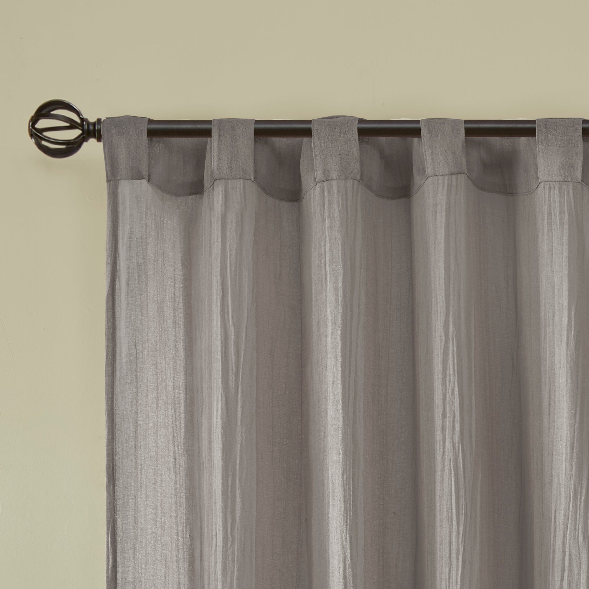 Madison Park Solid Crushed Curtain Panel Pair