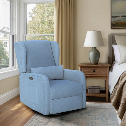 Candace Power Recliner 3-in-1 with Swivel, Glider, USB Ports