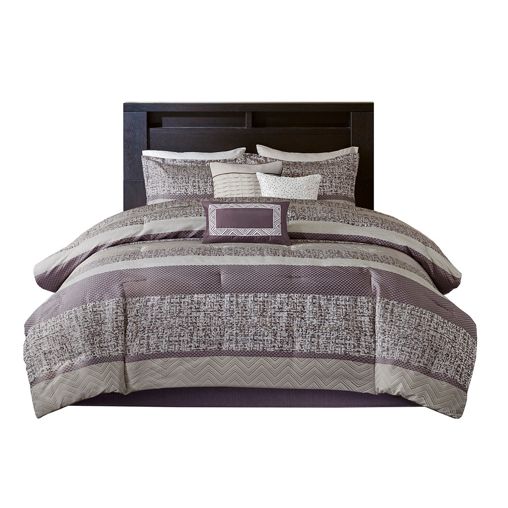 Madison Park 7 Piece Jacquard Comforter Set