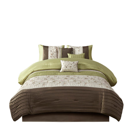 Madison Park Embroidered 7 Piece Comforter Set