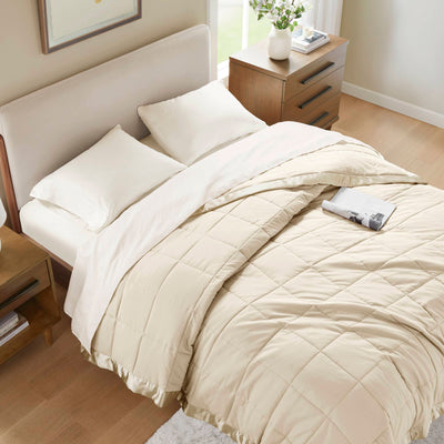 Madison Park Lightweight Down Alternative Blanket with Satin Trim