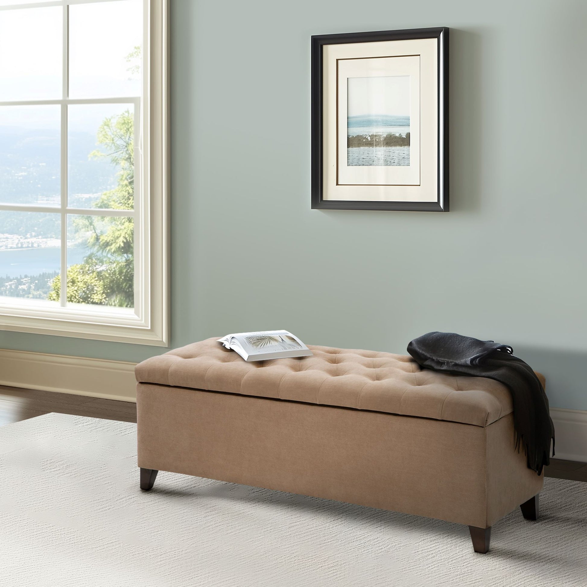 Madison Park Tufted Top Soft Close Storage Bench