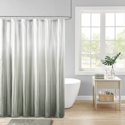Madison Park Ombre Printed Seersucker Shower Curtain