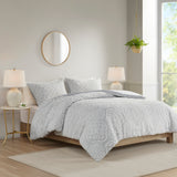 Everly 3-Piece Tufted Woven Medallion Duvet Cover Set