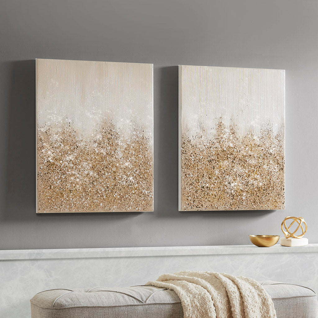 Madison Park Heavily Embellished 2-piece Canvas Wall Art Set