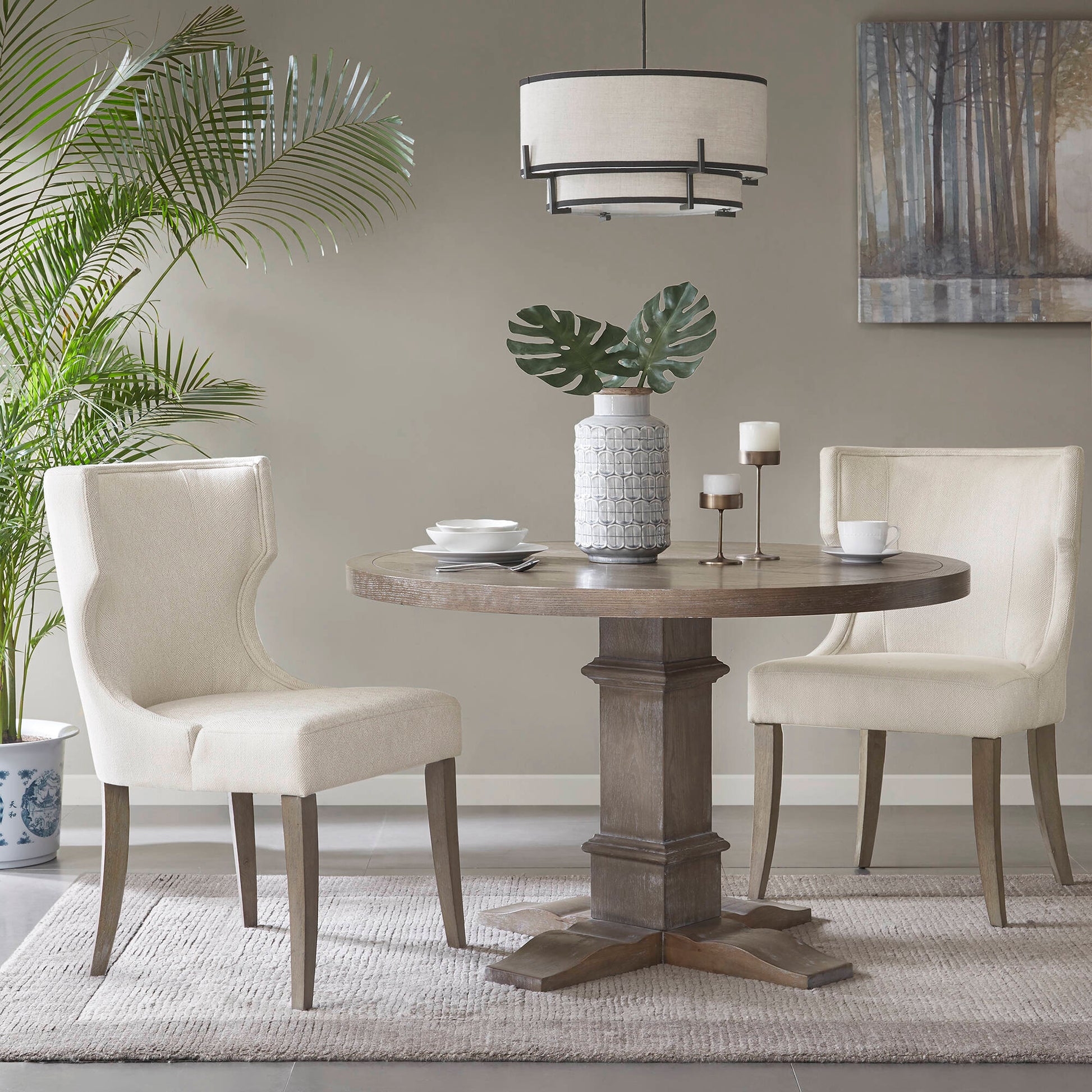 Madison Park Upholstered Wingback Dining Chair Set of 2