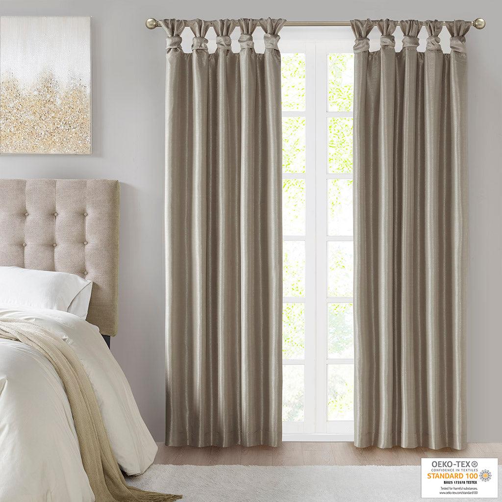 Madison Park Twist Tab Total Blackout Window Curtain Panel