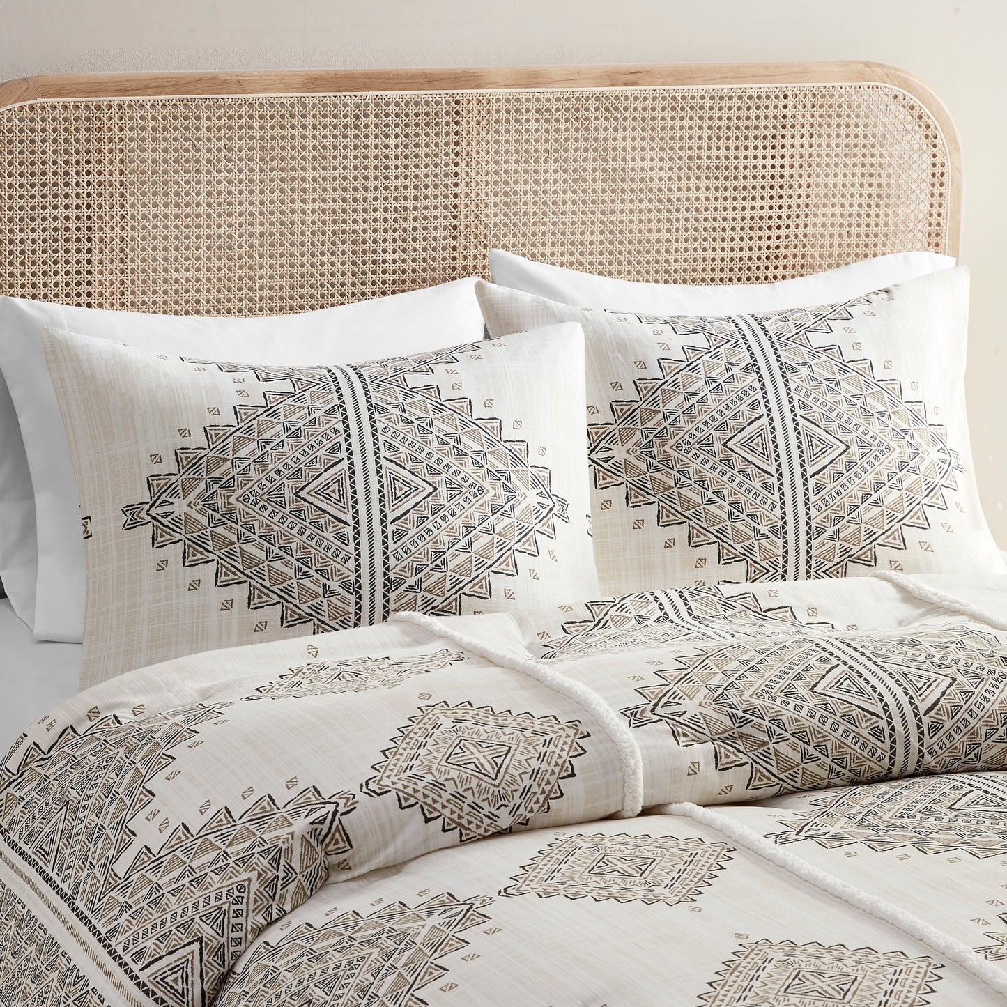 Madison Park 4 Piece Printed Duvet Cover Set with Throw Pillow