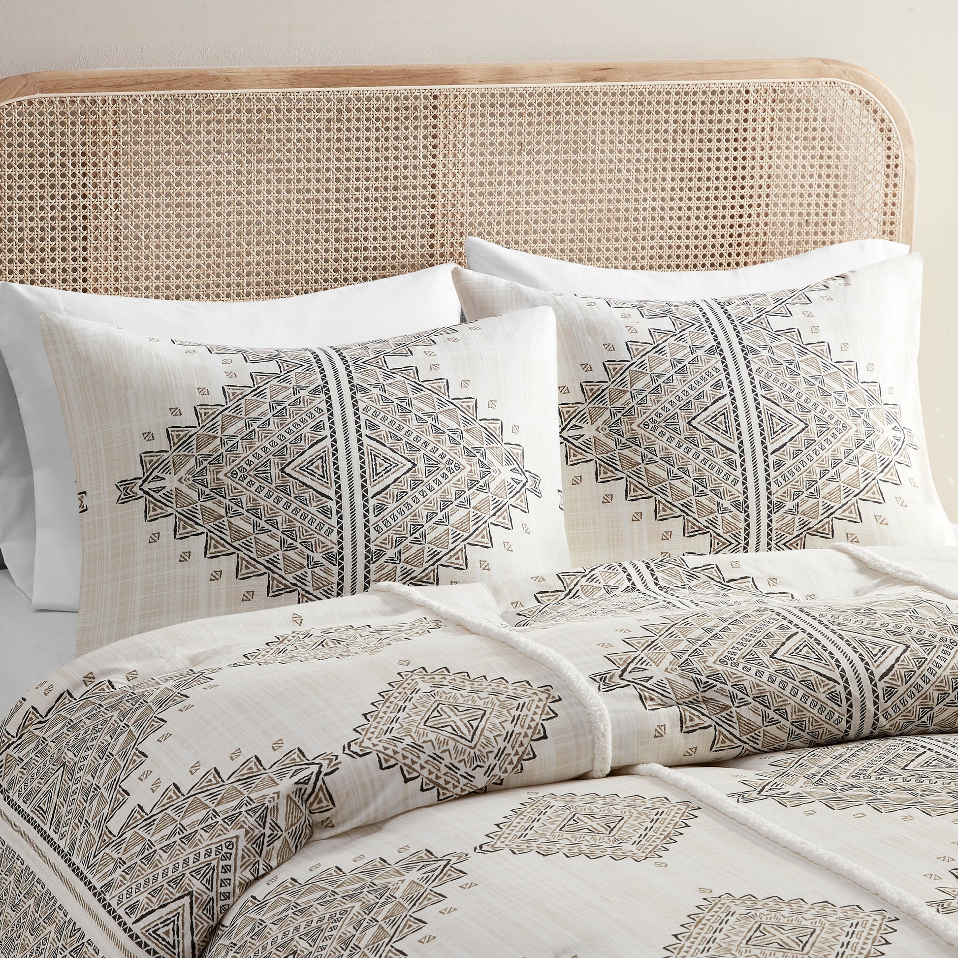 Madison Park 4 Piece Printed Duvet Cover Set with Throw Pillow