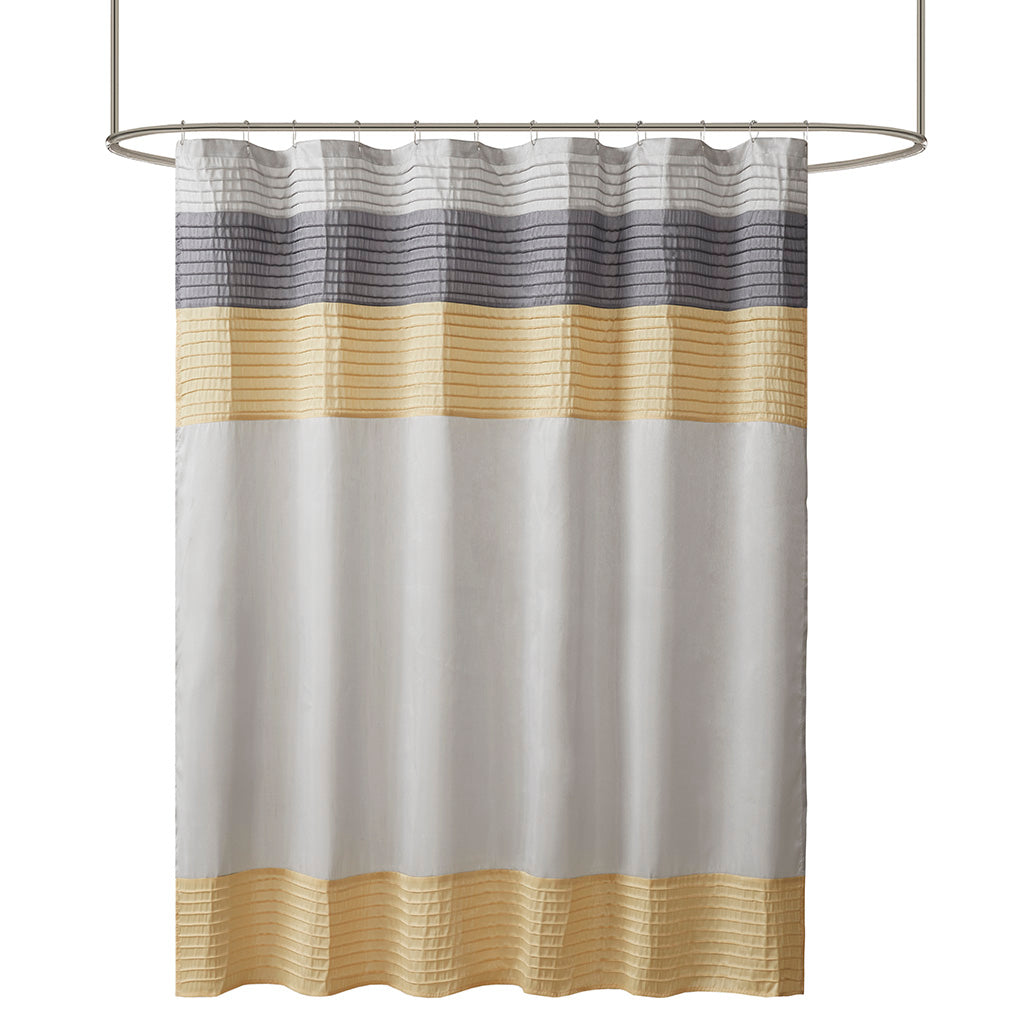 Madison Park Faux Silk Shower Curtain